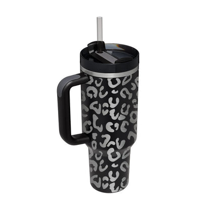 40 Oz Tumbler With Handle Straw Insulated, Stainless Steel Spill Proof